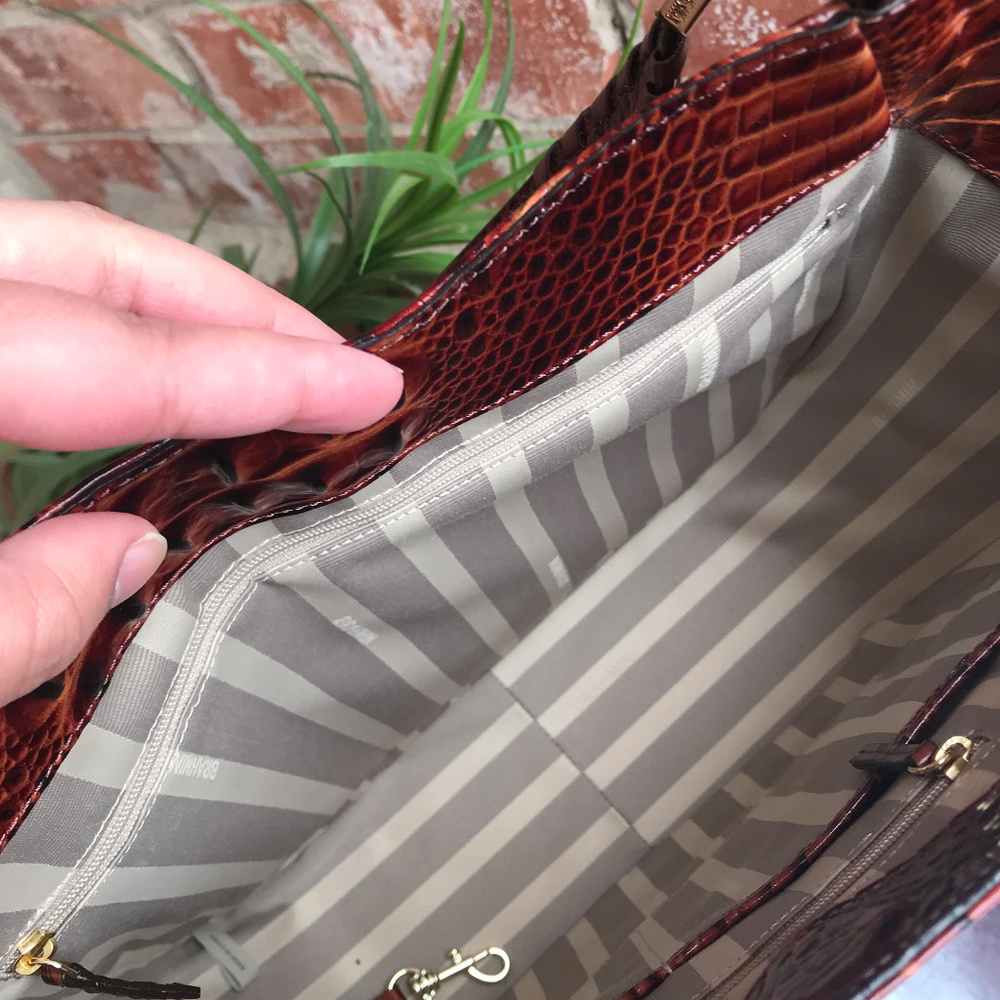 Brahmin Marianna Pecan Ross Tote Brown NWT - Picture 6 of 7